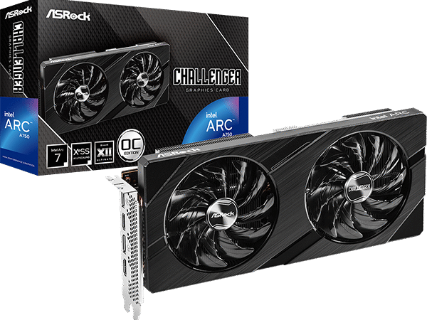 SVGA Asrock ARC A750 Challenger D 8GB GDDR6 256bit, A750 CLD 8GO
