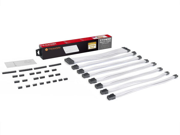Thermaltake Mod Sleeved Cable/White/300mm/combo pack, AC-050-CN6NAN-A3