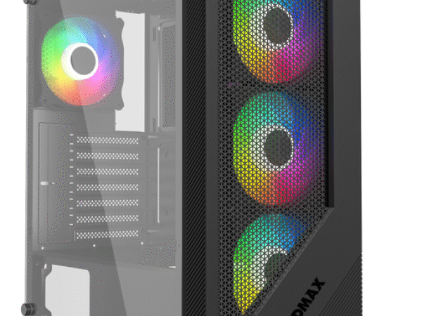 Kuciste Raidmax Obsidian window/black, 4x 120mm RGB/650W/RO650RGB