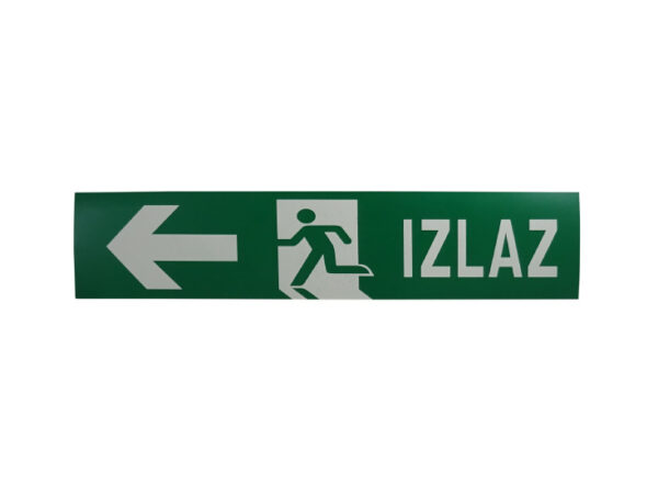 Nalepnica za panik lampu - izlaz levo 221x47mm