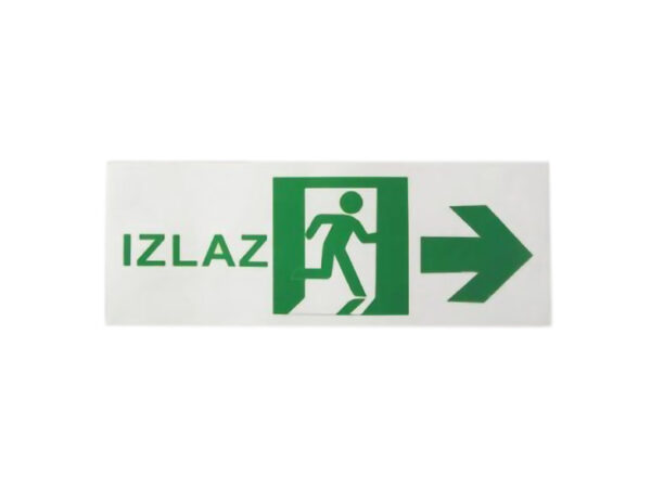 Nalepnica za panik lampu - izlaz desno 250x90mm