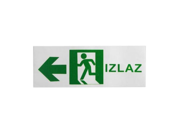 Nalepnica za panik lampu - izlaz levo 250x90mm