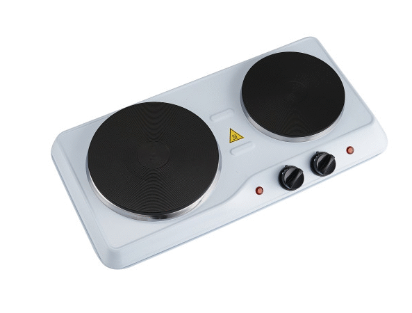 Električni rešo Rosberg RP51445ND sa dve grejne ploče, bele boje.