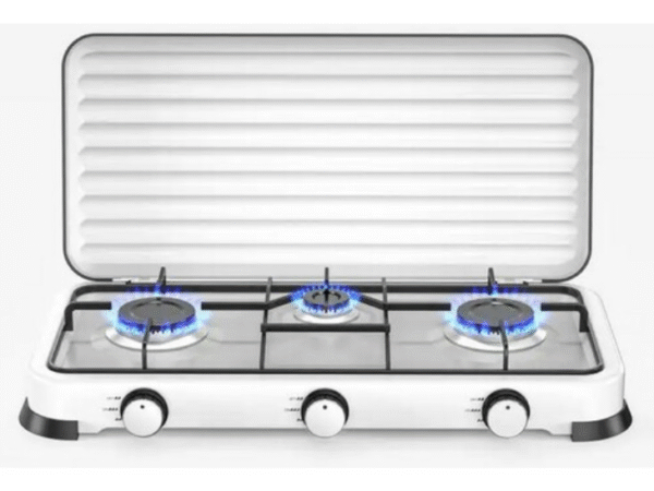 Rosberg R51454D3 sa tri ringle – gorionici od livenog aluminijuma sa emajliranim poklopcima u beloj boji.