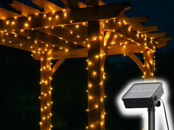 Solarni LED niz 7m, 100 toplo belih dioda