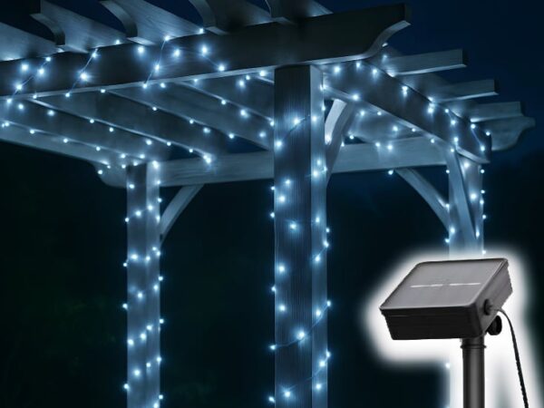 Solarni LED niz 14m, 200 hladno belih dioda