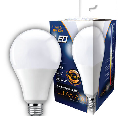 LUMAX Sijalica Led LUME27-18W 3000K 1750lm