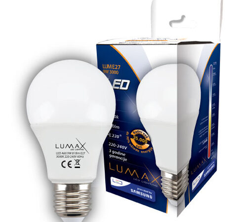 LUMAX Sijalica Led LUME27-9W 3000K 810 lm