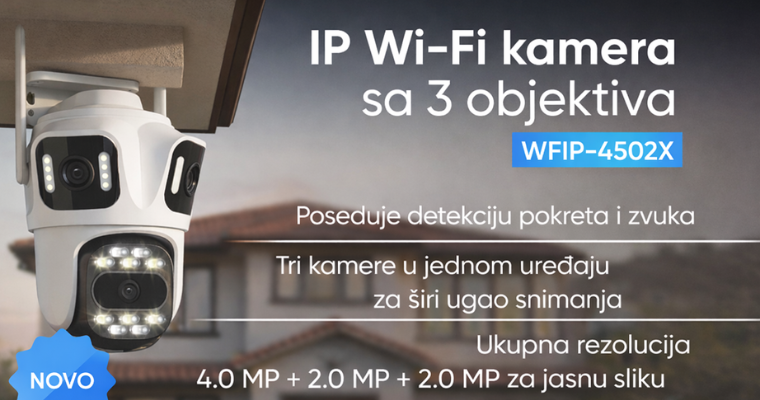 IP Wi-Fi kamera WFIP-4502X u prodavnicama Halabrin Decibel po neverovatnoj ceni